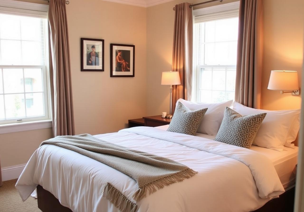 Hotel-quality bedroom for short-let guests